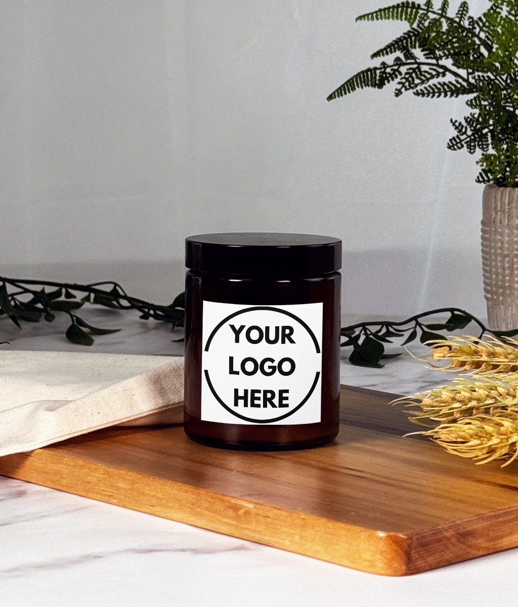 Custom Candle Your Logo Black