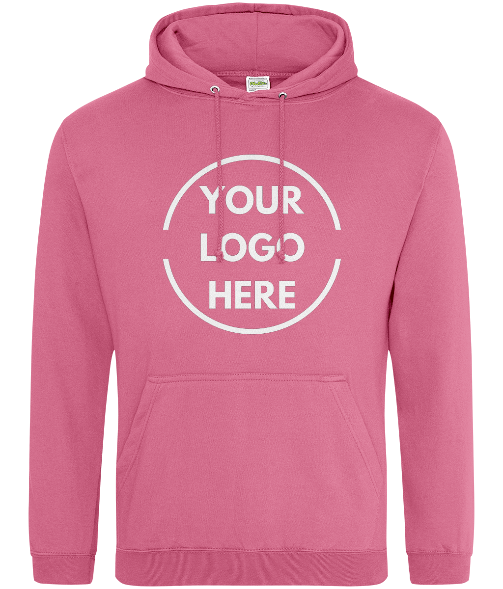 AWDis College Hoodie Your Logo White