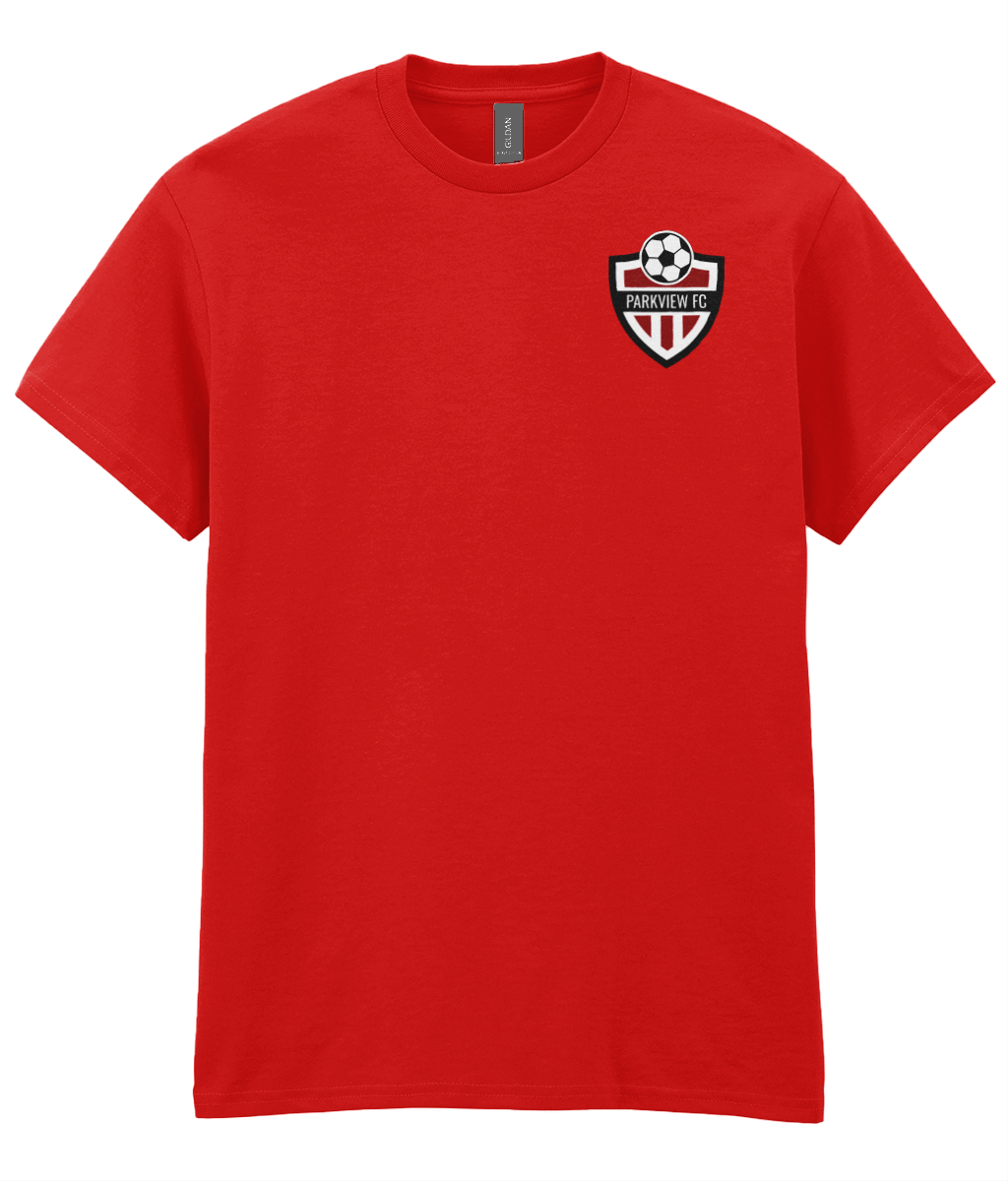 Gildan Heavy Cotton T-Shirt Echo Stack - Front - 10x10cm-left-chest Echo Stack - Back - 32x50cm