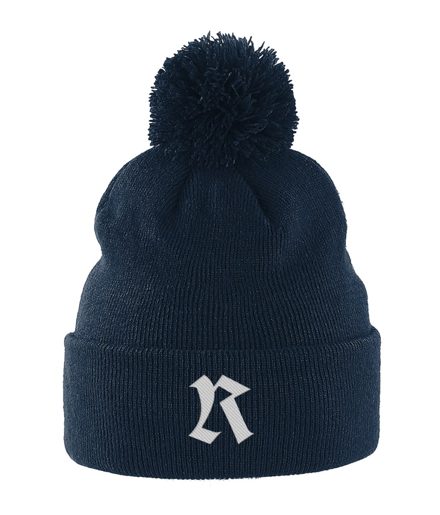 Beechfield Original Pom Pom Beanie Beanie-Gothic-R White-Thread